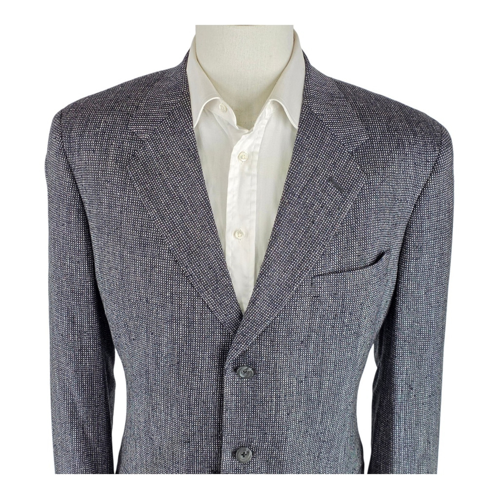 Americana Heritage H. Freeman & Son Wool Tweed Blazer Men 46R Navy Gray Textured - Picture 10 of 16